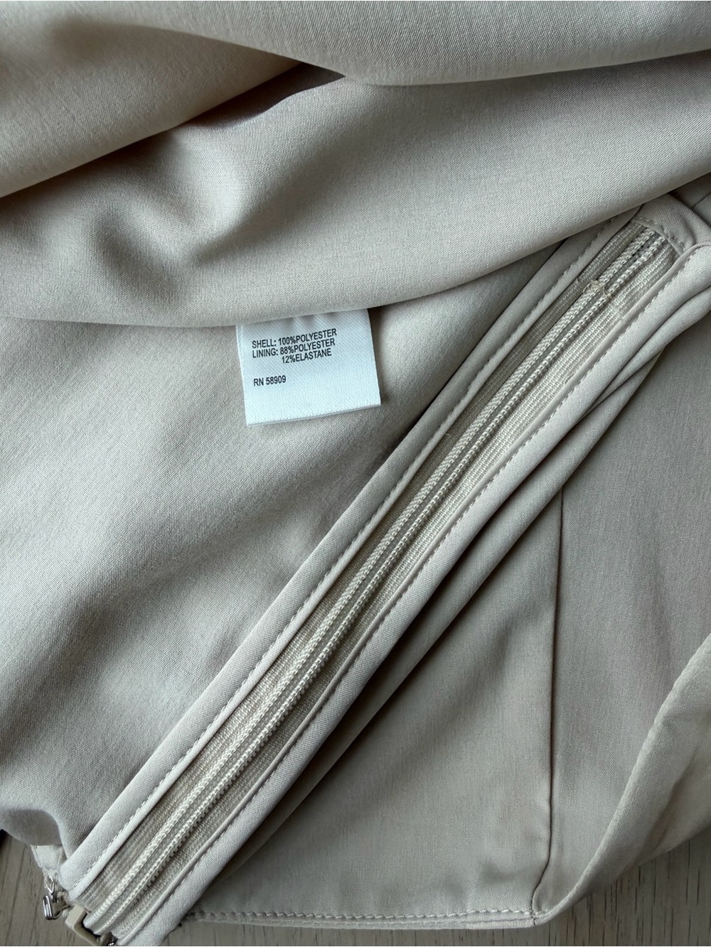Antonio Melani Priscilla Skirt Womens 8 Taupe Satin Midi NWT Lined Formal $120 - Picture 12 of 14
